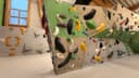 Boulderwand in der Kletterhalle Marswiese
