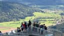 Skywalk-Aussichtsterrasse im Naturpark Hohe Wand mit Blick aufs Wiener Becken
