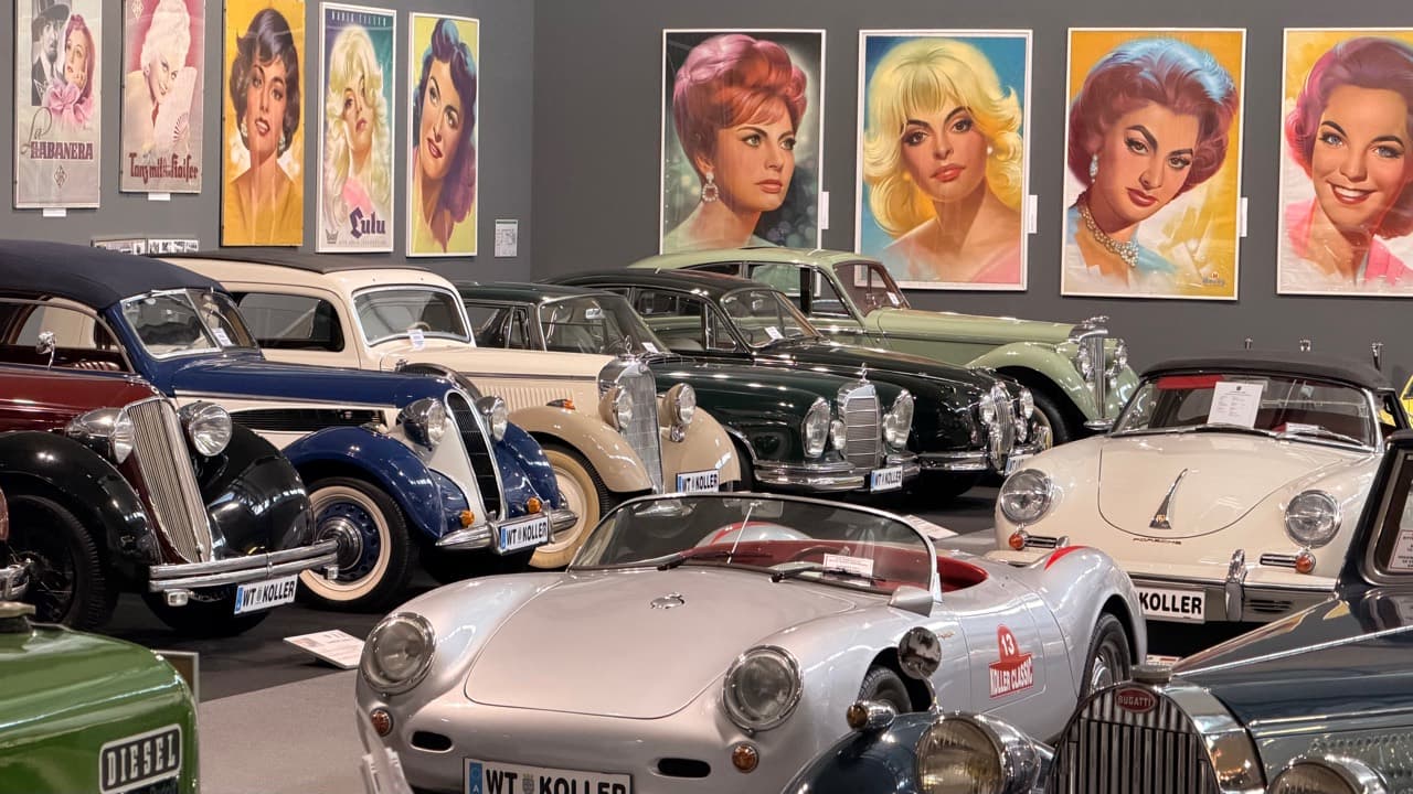 Oldtimer und Sportwagen im KOLLER Oldtimermuseum